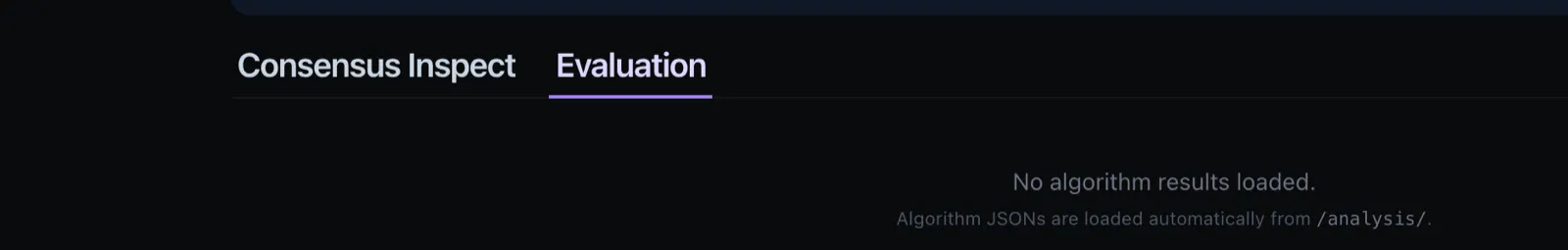 The Evaluation sub-tab — per-engine precision/recall/F1 against your manual annotation